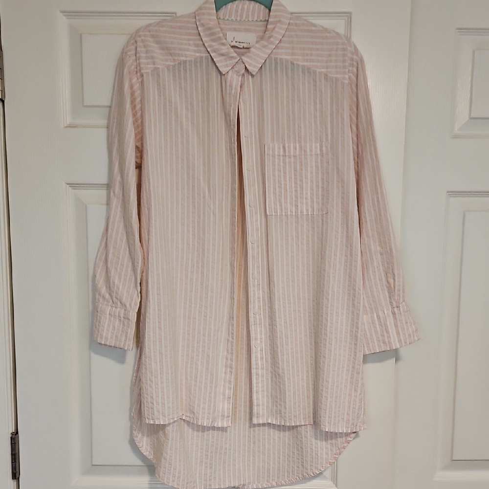 Anthroplogie pinstripe shirt